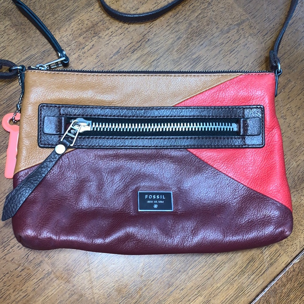 Fossil Patchwork Purse Leather - image 1